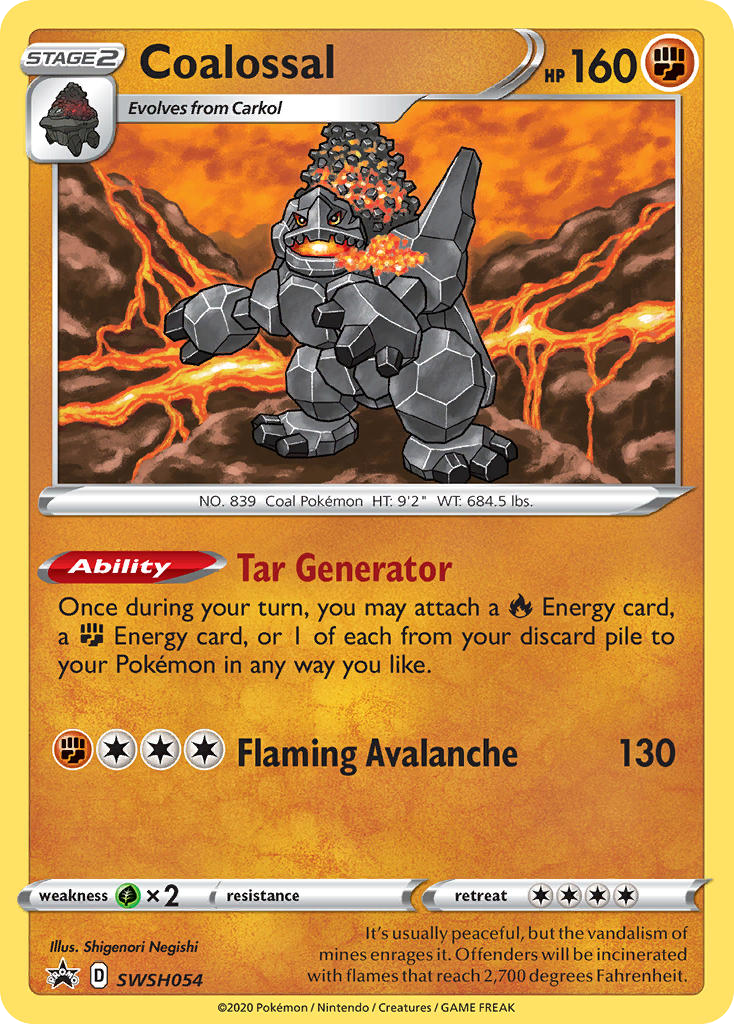 Sword & Shield Promo's Holo Coalossal #54